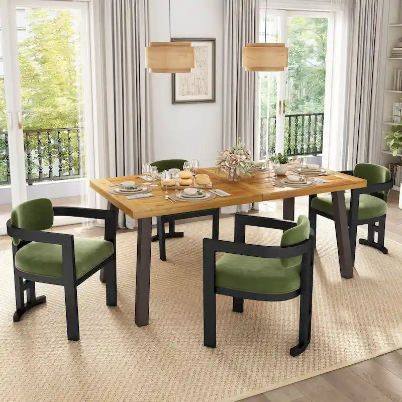 Christopher Knight Home - Chaises de salle à manger Evelyn en bois d'hévéa rembourrées (Lot de 4)