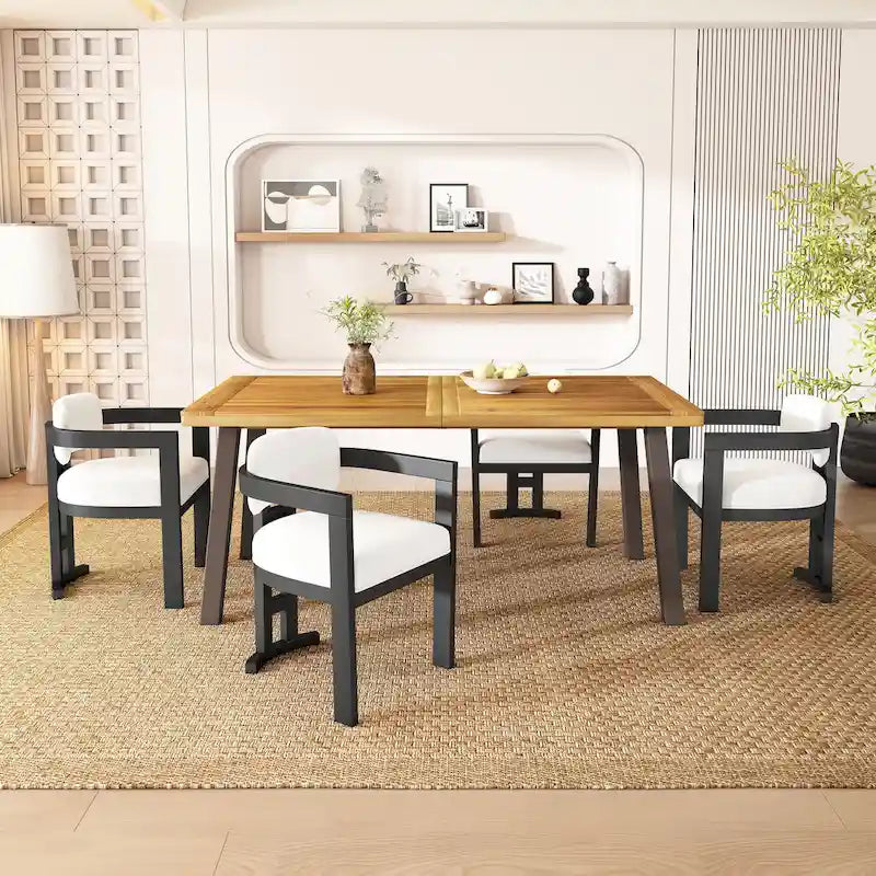 Christopher Knight Home - Chaises de salle à manger Evelyn en bois d'hévéa rembourrées (Lot de 4)