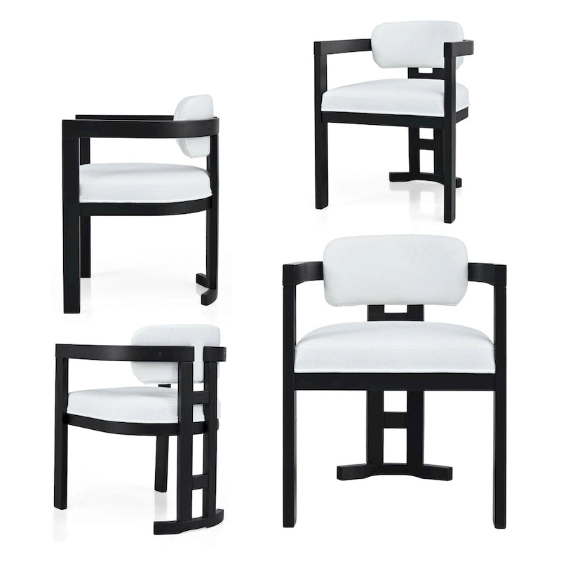 Christopher Knight Home - Chaises de salle à manger Evelyn en bois d'hévéa rembourrées (Lot de 4)