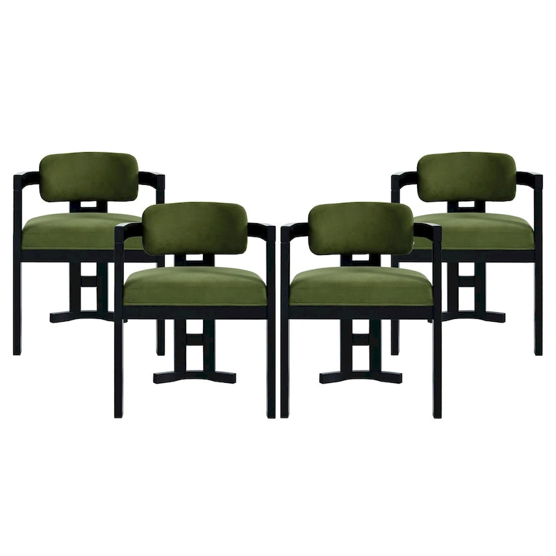 Christopher Knight Home - Chaises de salle à manger Evelyn en bois d'hévéa rembourrées (Lot de 4)