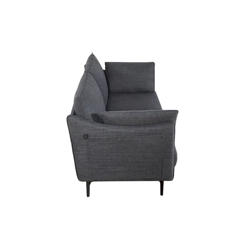 Christopher Knight Home - Sofa 2,5-osobowa z portem USB do ładowania i metalowymi nogami