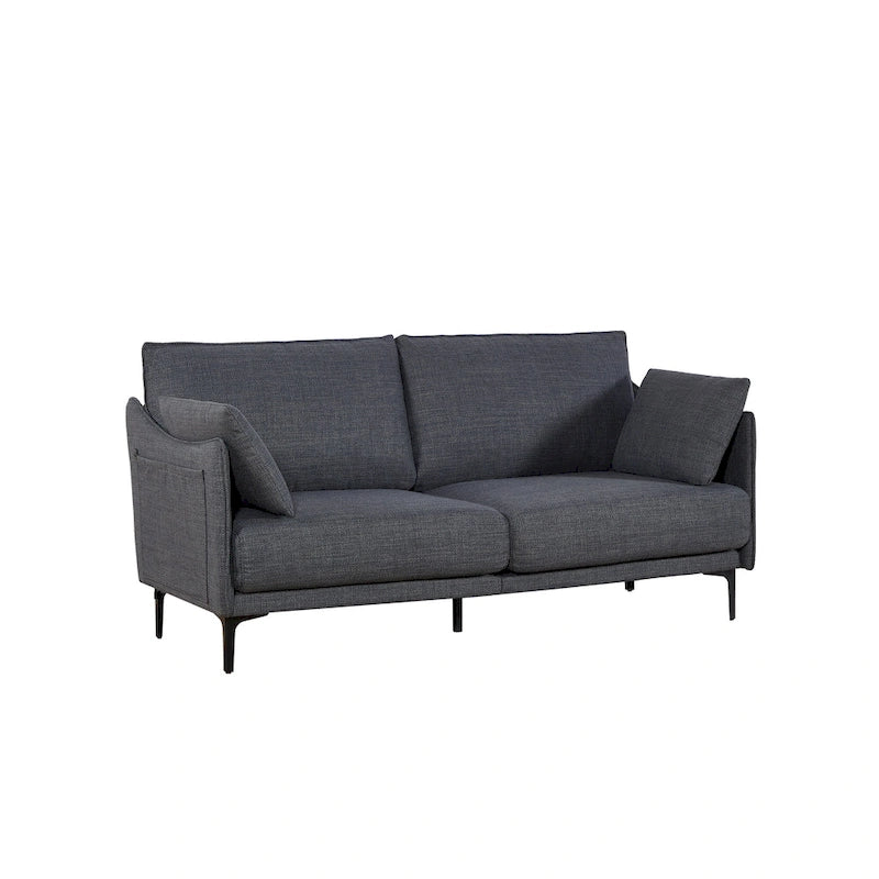 Christopher Knight Home - Sofa 2,5-osobowa z portem USB do ładowania i metalowymi nogami