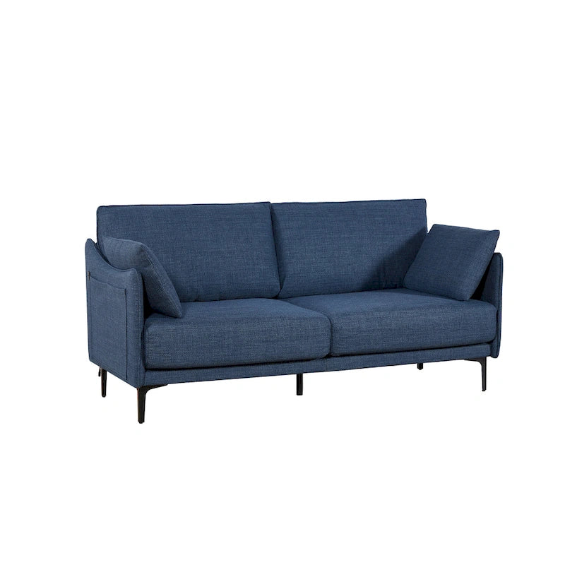 Christopher Knight Home - Sofa 2,5-osobowa z portem USB do ładowania i metalowymi nogami