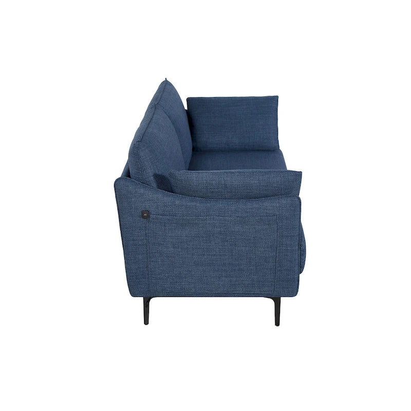 Christopher Knight Home - Sofa 2,5-osobowa z portem USB do ładowania i metalowymi nogami