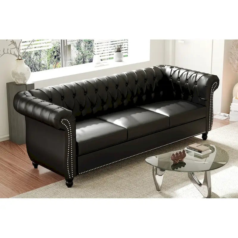 Canapés Naro Mid-Century 84 Modern 3 places de type Chesterfield par Christopher Knight Home