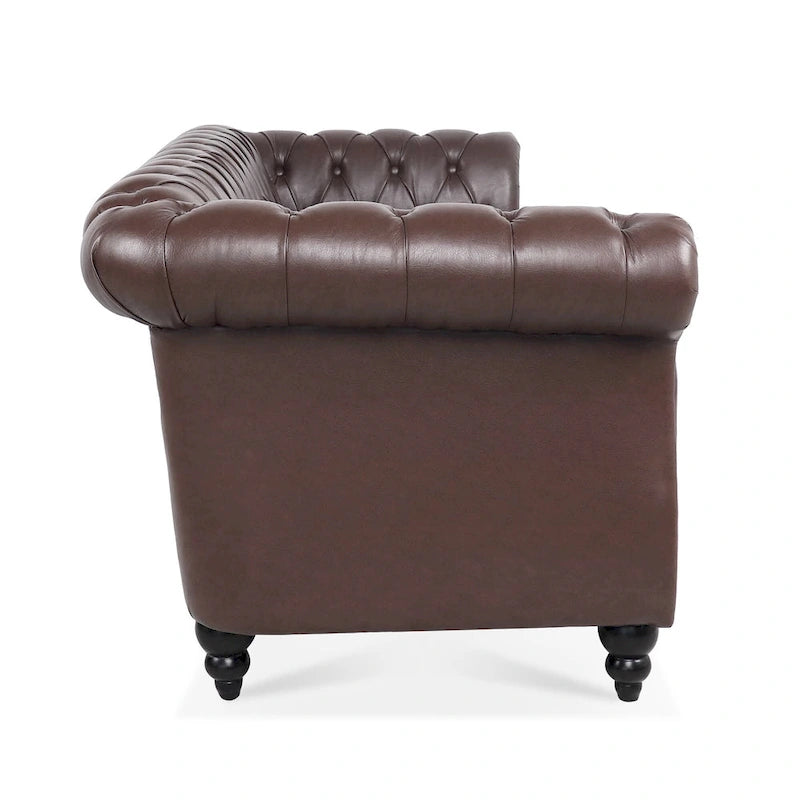 Sofa 3-osobowa Naro Mid-Century 84 Modern Chesterfield Couches marki Christopher Knight Home