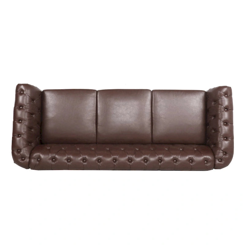 Sofa 3-osobowa Naro Mid-Century 84 Modern Chesterfield Couches marki Christopher Knight Home