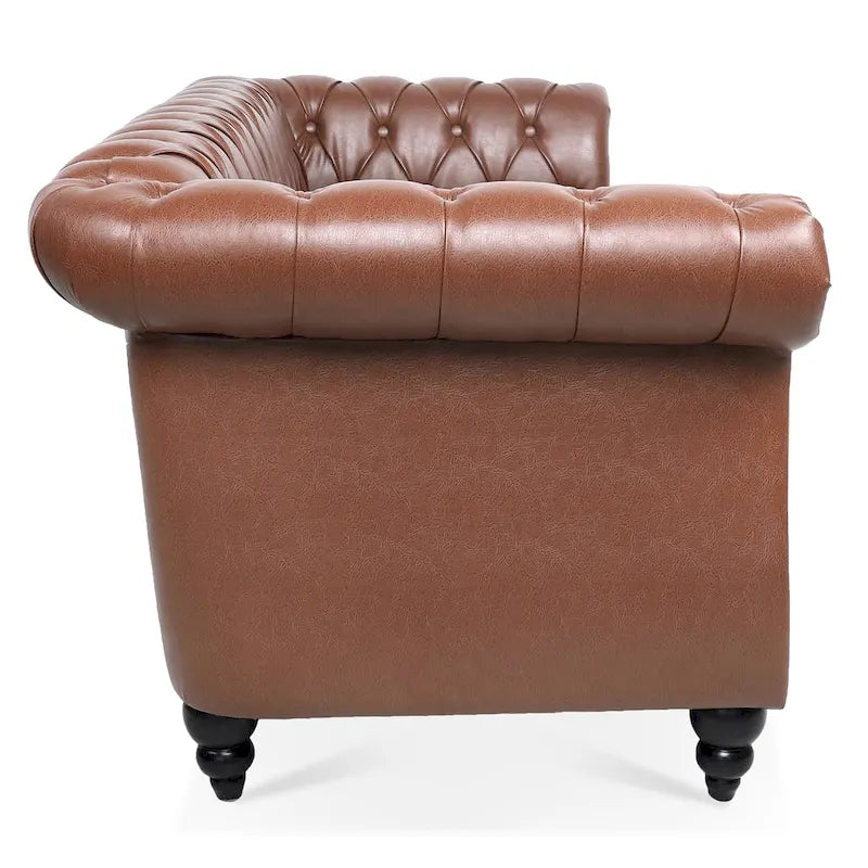 Sofa 3-osobowa Naro Mid-Century 84 Modern Chesterfield Couches marki Christopher Knight Home