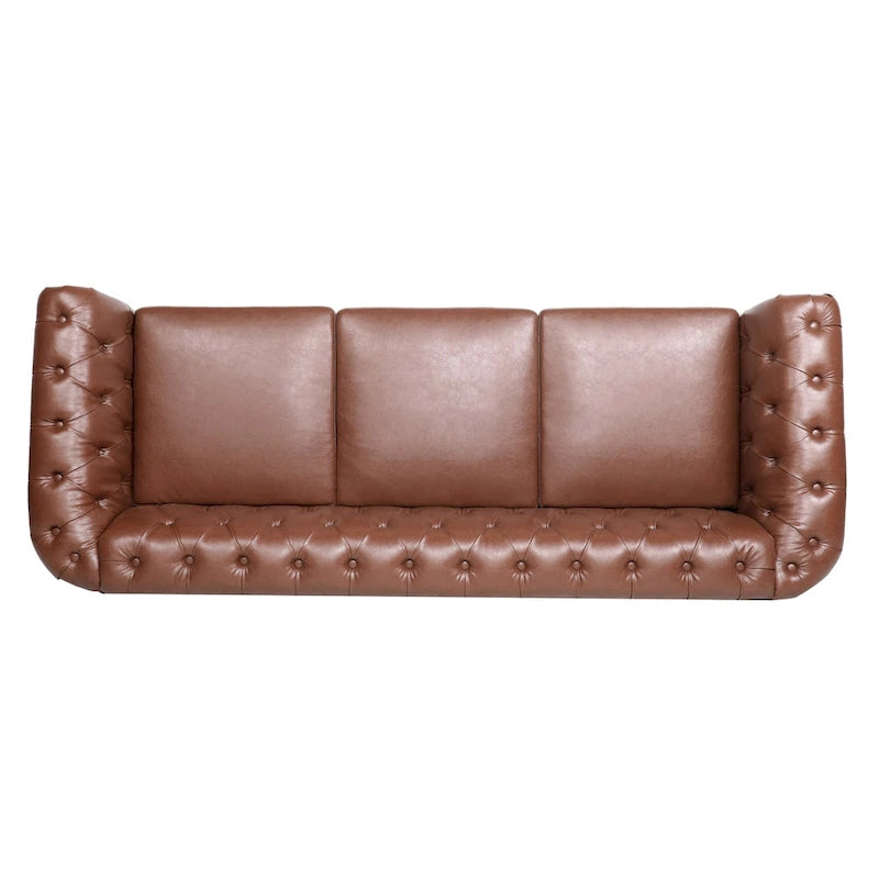 Sofa 3-osobowa Naro Mid-Century 84 Modern Chesterfield Couches marki Christopher Knight Home