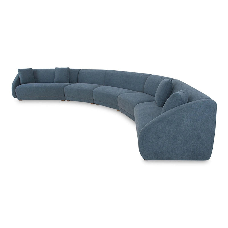 NADAAL STUDIOS Solace, 5-częściowa modułowa sofa narożna, skośne boki – 224S x 87D x 80W cm