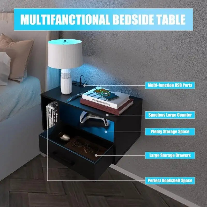 Table de chevet suspendue