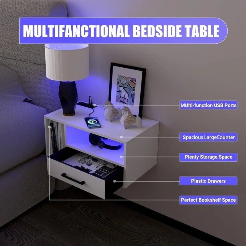 Table de chevet suspendue