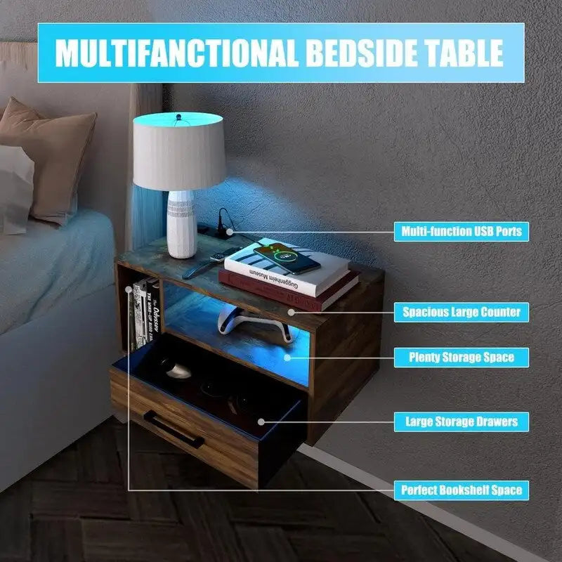 Table de chevet suspendue