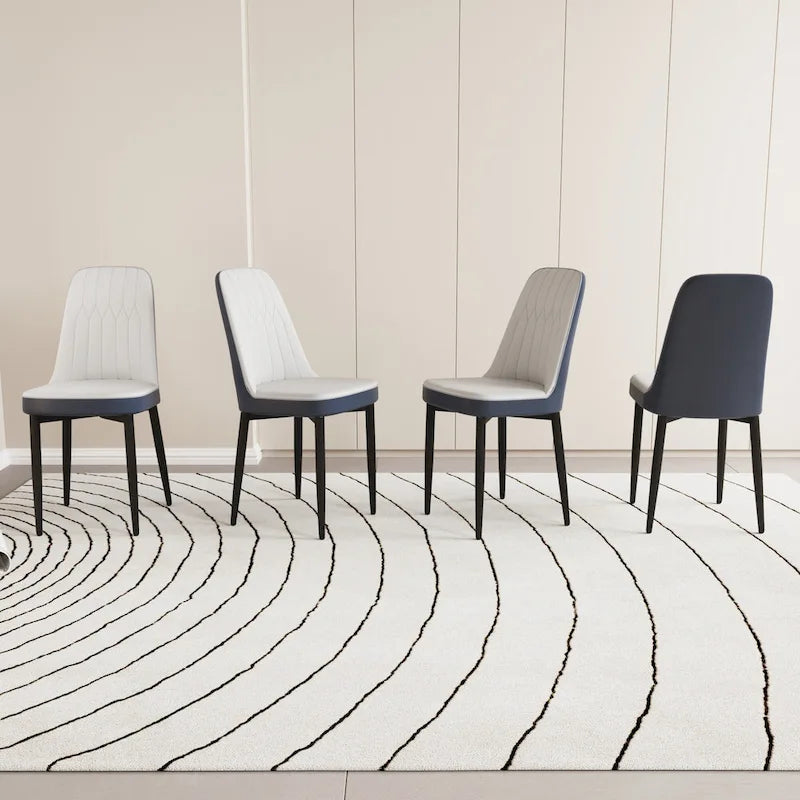 Lot de 4 chaises de salle à manger avec pieds en métal