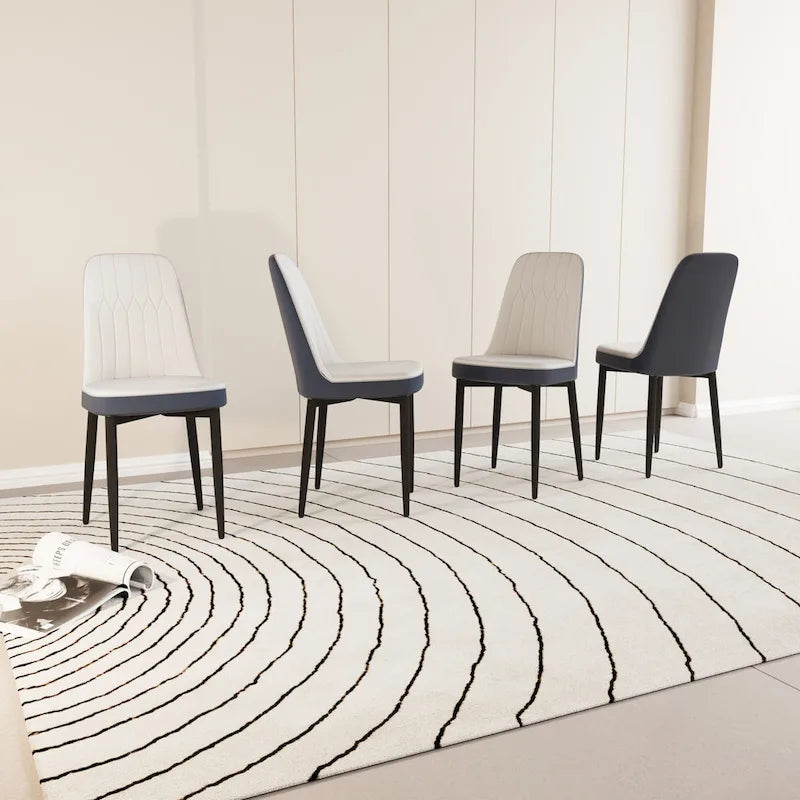 Lot de 4 chaises de salle à manger avec pieds en métal