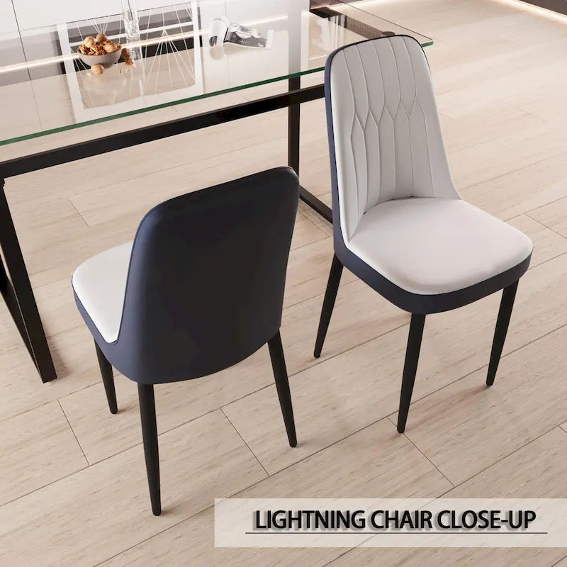 Lot de 4 chaises de salle à manger avec pieds en métal