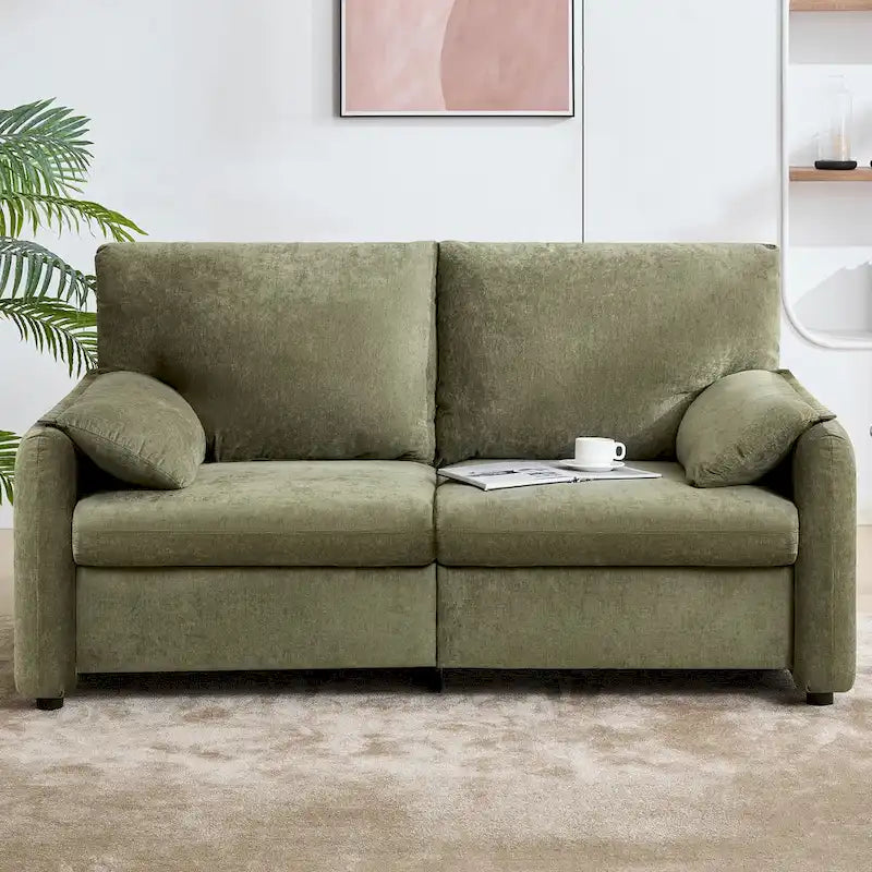 800LBS Down Filled Sofas, 60 inch Minimalist Sofa, with Multiple Colors in the Living Room and Bedroom
