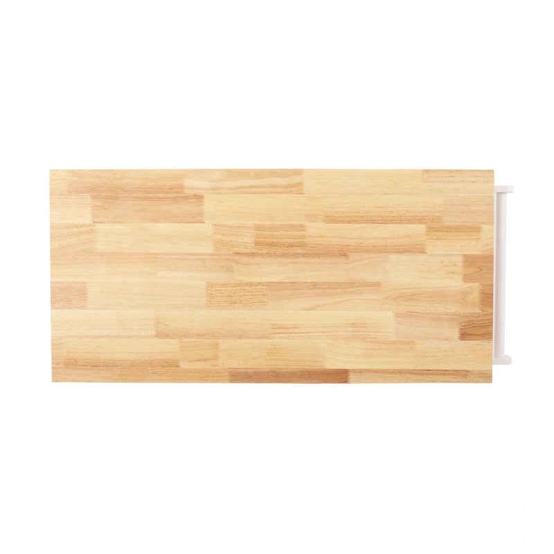 Desserte de cuisine roulante, chariot de rangement de cuisine avec plateau en bois, chariot de rangement domestique moderne avec porte, 3 étagères, tiroir