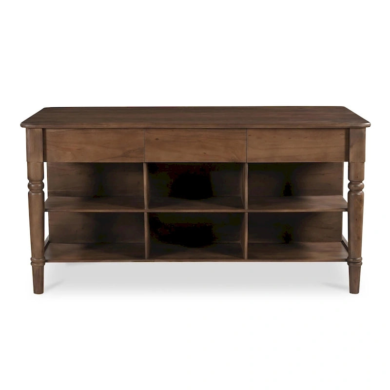 NADAAL STUDIOS Cove, îlot de cuisine en bois avec rangements - 72L x 40,5P x 36,5H