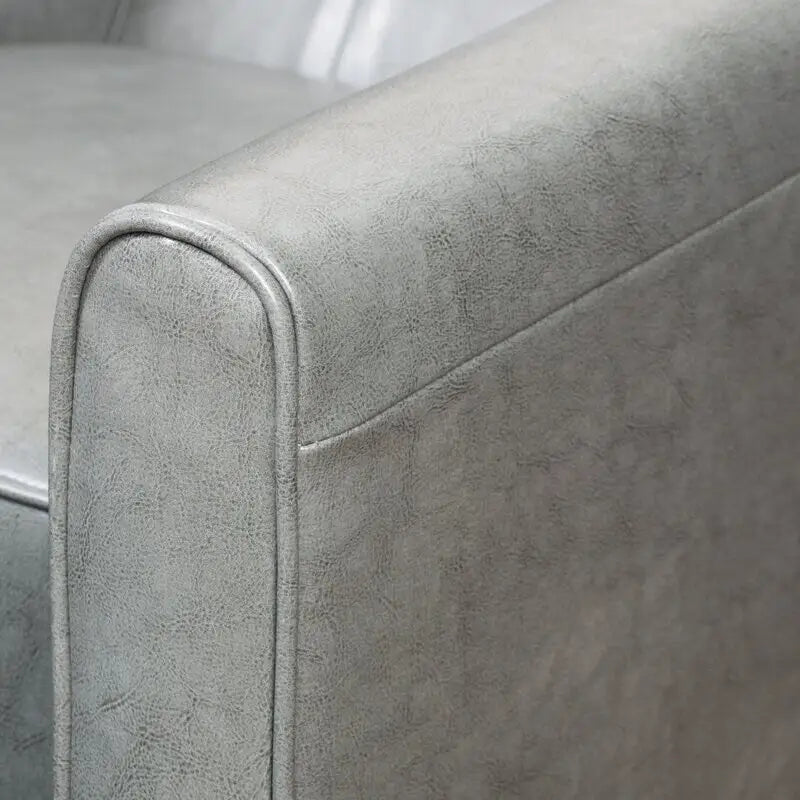 Fauteuil inclinable manuel Club Roomfitters de 68 cm de large avec accoudoirs roulés et coussin moelleux pour un confort ultime, gris foncé