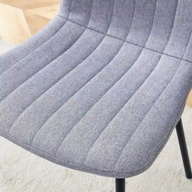 Ensemble de 4 chaises de salle à manger classiques, chaise d'appoint de cuisine sans accoudoirs, chaise de décoration intérieure avec pieds en métal pour salle à manger