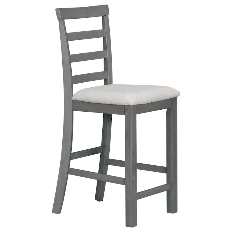 Ensemble de salle à manger multifonctionnel à hauteur de comptoir, table de bar de cuisine avec 9 compartiments à vin et porte-verres à vin pour la cuisine
