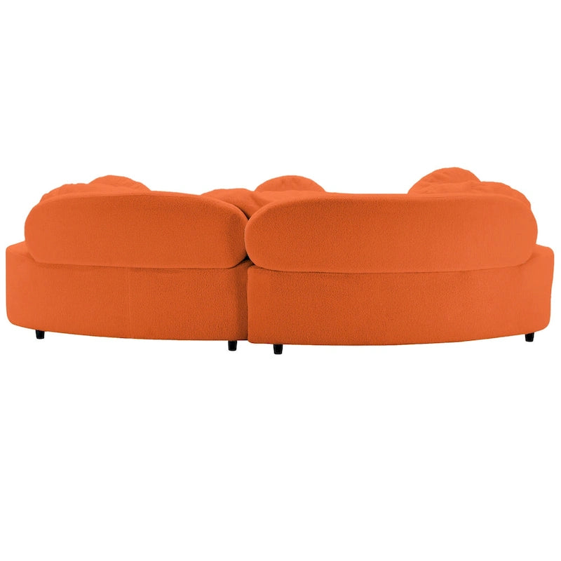 103.5 Bezramienna sofa Lamb Velvet z 6 poduszkami i pływającą konstrukcją