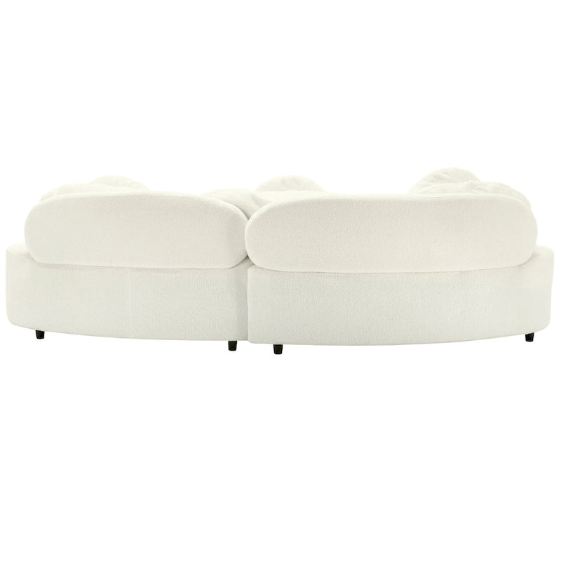 103.5 Bezramienna sofa Lamb Velvet z 6 poduszkami i pływającą konstrukcją