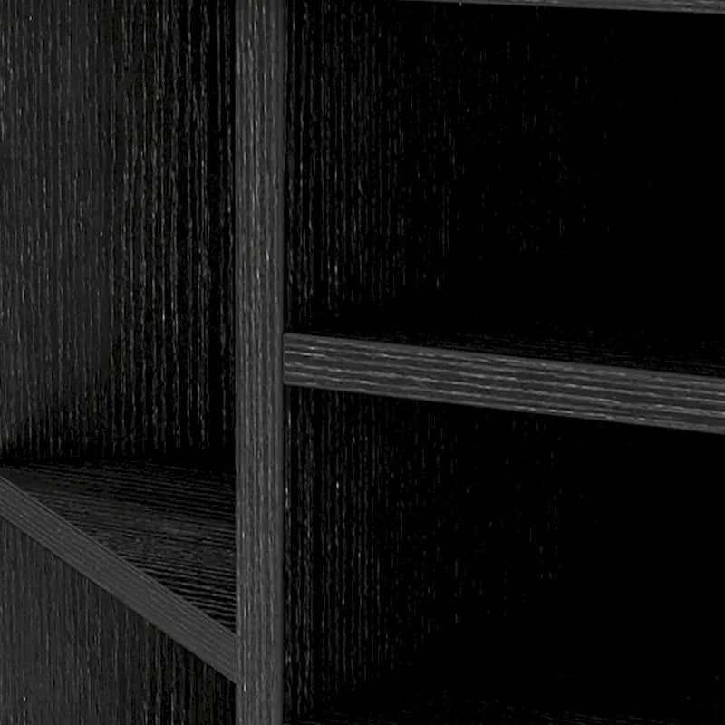 Meuble TV d'angle avec prise de courant, console multimédia pour téléviseurs jusqu'à 55 pouces, noir - 47 pouces de large