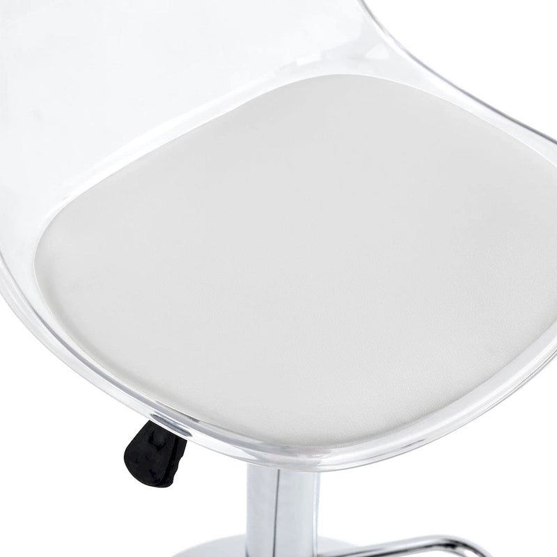 Lot de 2 tabourets de bar pivotants, tabourets de bar hauteur comptoir avec dossier, chaises de salle à manger avec repose-pieds et sièges en PU