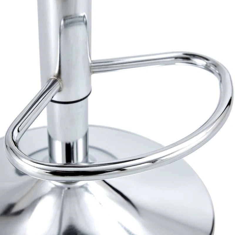 Lot de 2 tabourets de bar pivotants, tabourets de bar hauteur comptoir avec dossier, chaises de salle à manger avec repose-pieds et sièges en PU