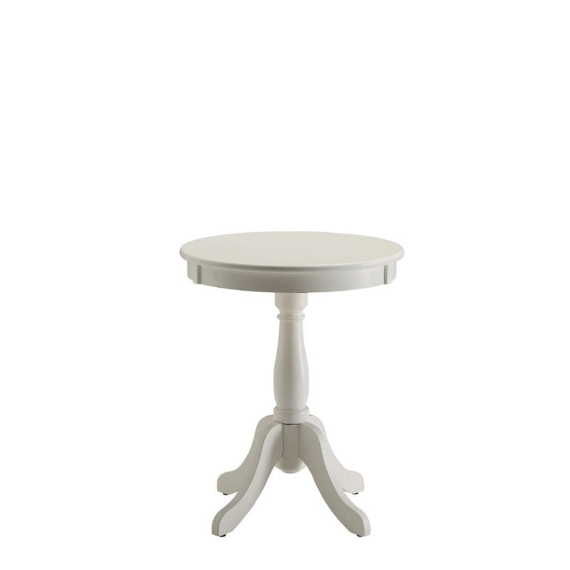Table d'appoint ou de bout ronde sur pied en bois de 22 po de hauteur avec finition mate pour le salon ou la chambre à coucher - 18L x 18W x 22H