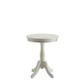 Table d'appoint ou de bout ronde sur pied en bois de 22 po de hauteur avec finition mate pour le salon ou la chambre à coucher - 18L x 18W x 22H