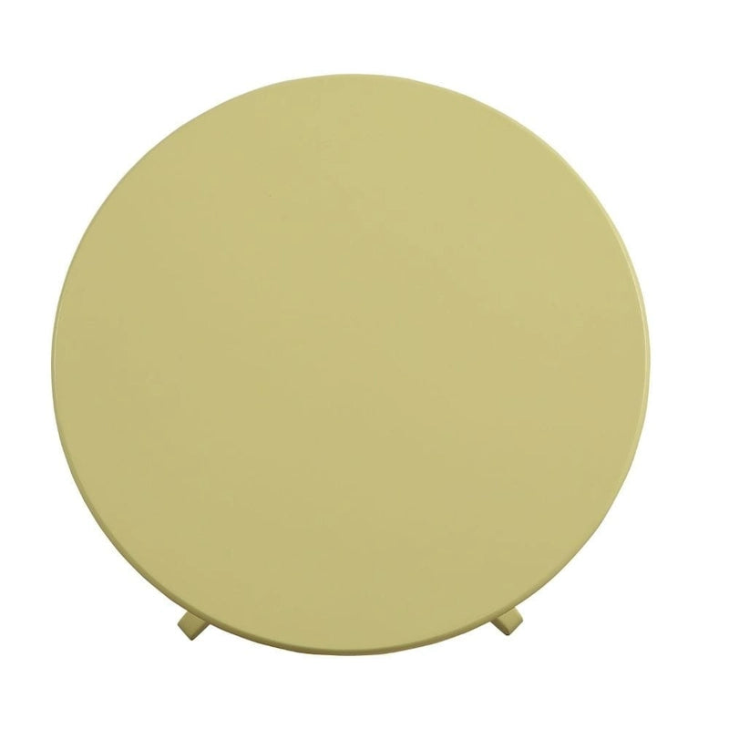 Table d'appoint ou de bout ronde sur pied en bois de 22 po de hauteur avec finition mate pour le salon ou la chambre à coucher - 18L x 18W x 22H
