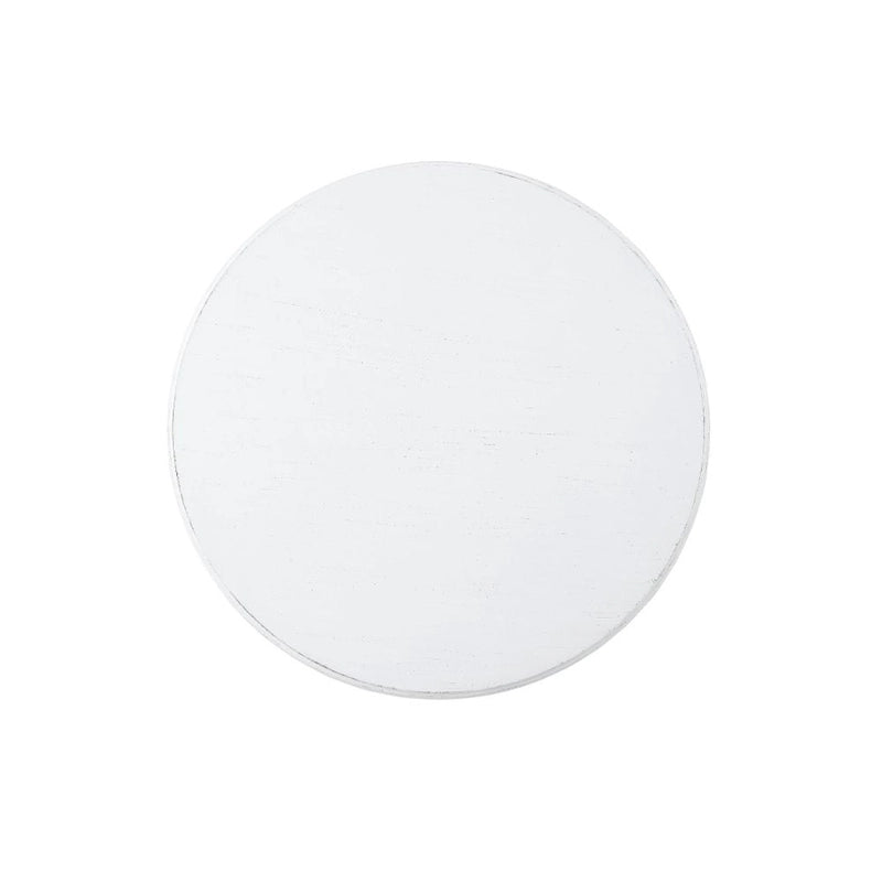 Table d'appoint ou de bout ronde sur pied en bois de 22 po de hauteur avec finition mate pour le salon ou la chambre à coucher - 18L x 18W x 22H