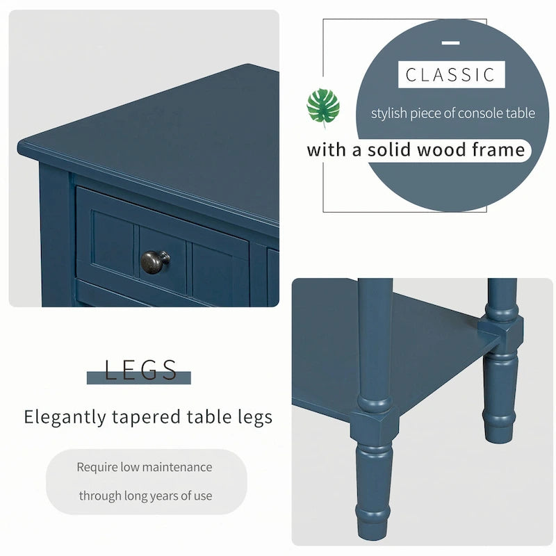 Console étroite (bleu marine)