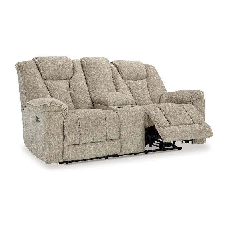 Causeuse inclinable électrique Marsh, appuie-tête réglable LED, beige 76 pouces
