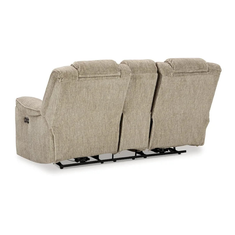 Causeuse inclinable électrique Marsh, appuie-tête réglable LED, beige 76 pouces