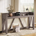 Table Console Rustique en Bois, 63 Pouces de Long