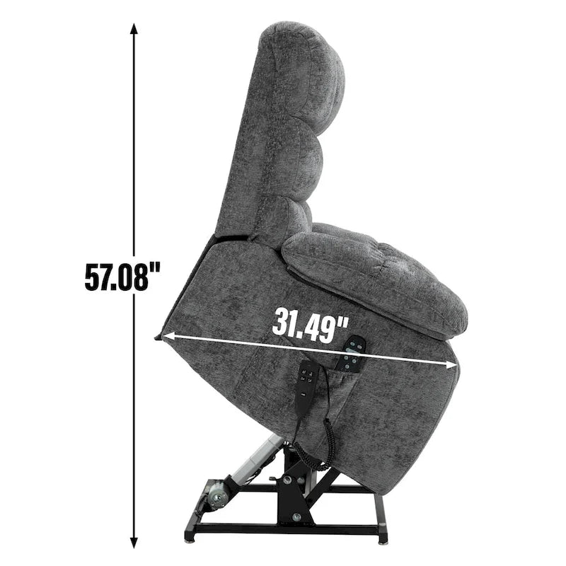 Fauteuil inclinable électrique double moteur avec massage et chaleur pour personnes âgées, grands fauteuils inclinables simples "Lazy Boy" avec télécommande