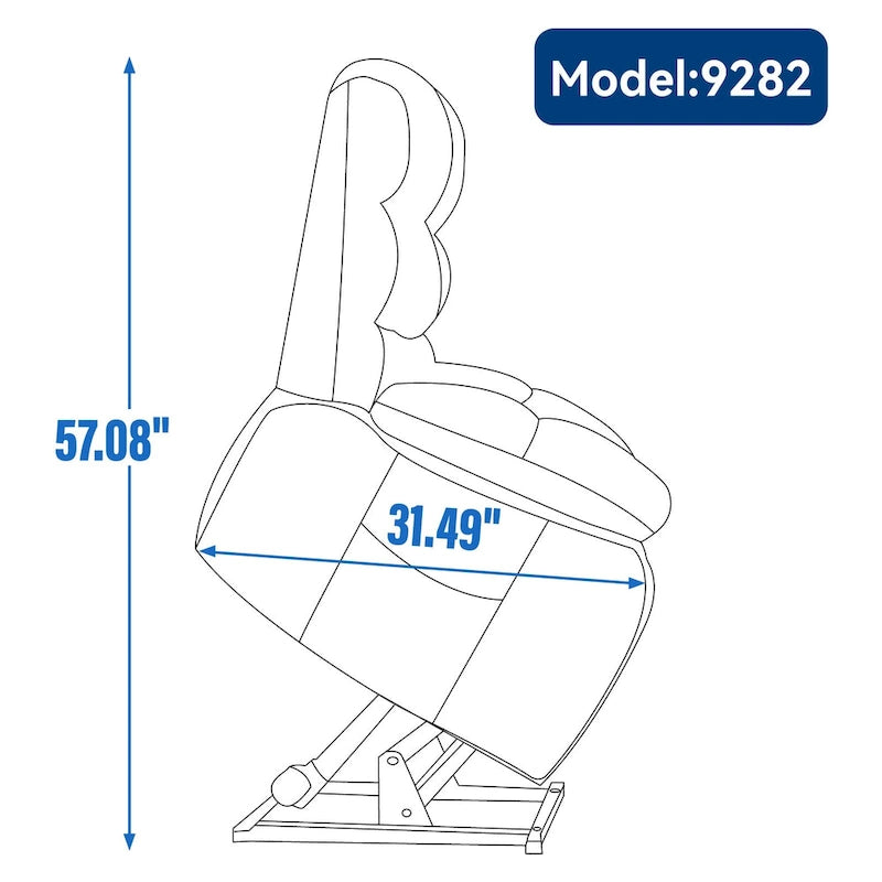 Fauteuil inclinable électrique double moteur avec massage et chaleur pour personnes âgées, grands fauteuils inclinables simples "Lazy Boy" avec télécommande