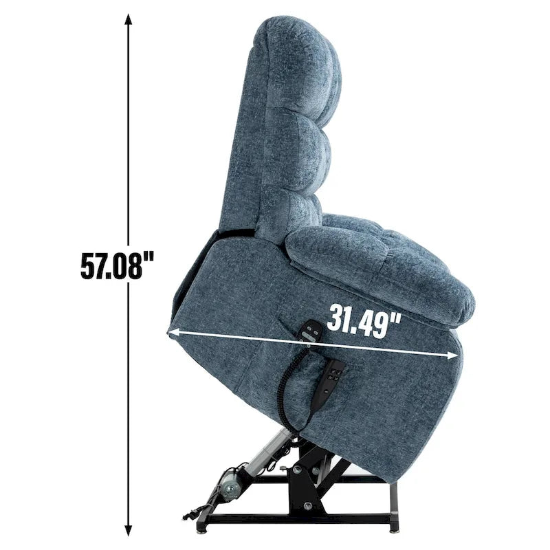 Fauteuil inclinable électrique double moteur avec massage et chaleur pour personnes âgées, grands fauteuils inclinables simples "Lazy Boy" avec télécommande