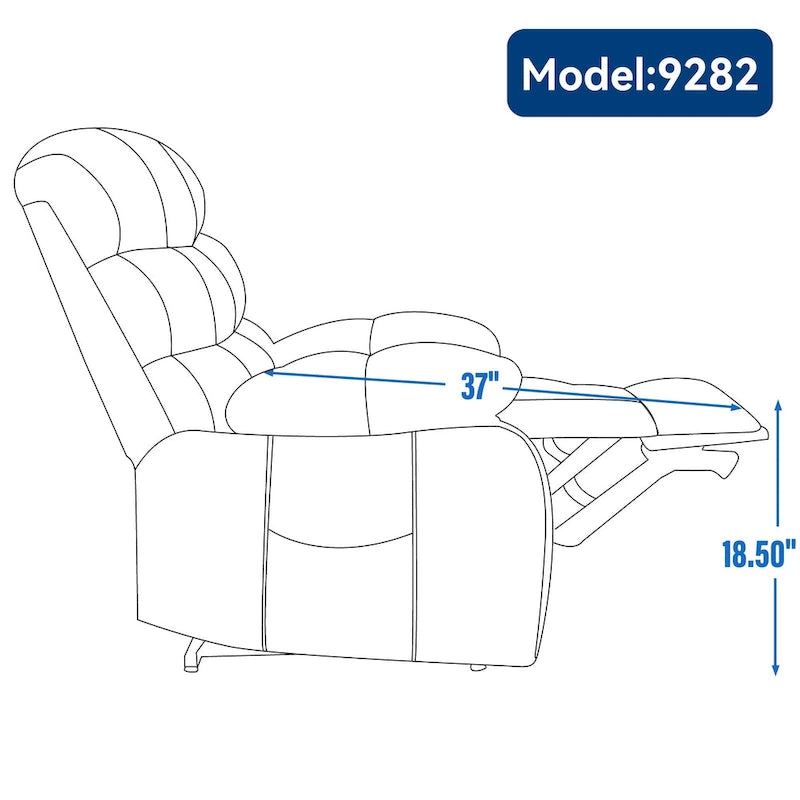 Fauteuil inclinable électrique double moteur avec massage et chaleur pour personnes âgées, grands fauteuils inclinables simples "Lazy Boy" avec télécommande