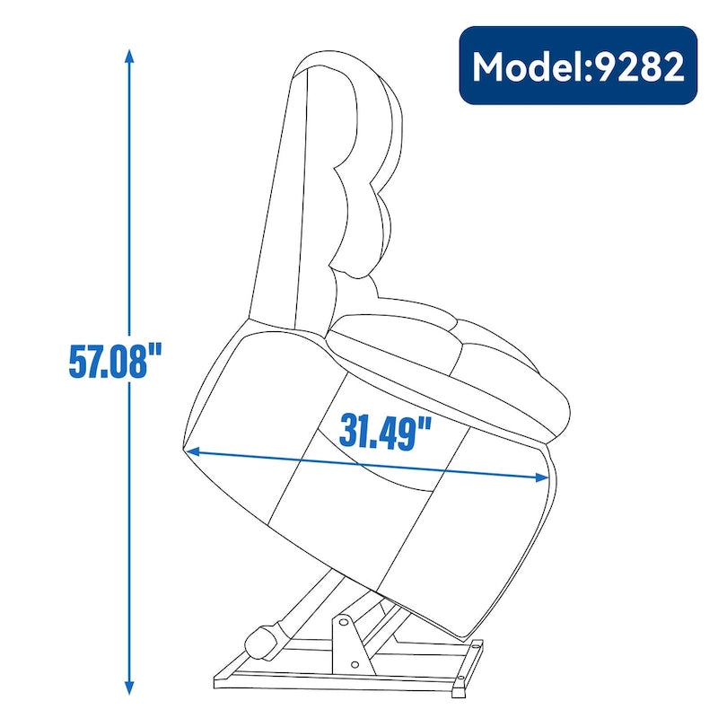 Fauteuil inclinable électrique double moteur avec massage et chaleur pour personnes âgées, grands fauteuils inclinables simples "Lazy Boy" avec télécommande