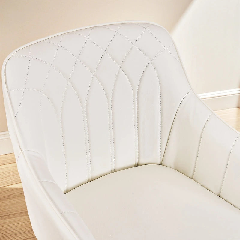 VECELO Chaises de bureau modernes réglables en hauteur, pivotantes à 360° avec base en métal
