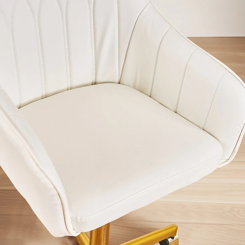 VECELO Chaises de bureau modernes réglables en hauteur, pivotantes à 360° avec base en métal