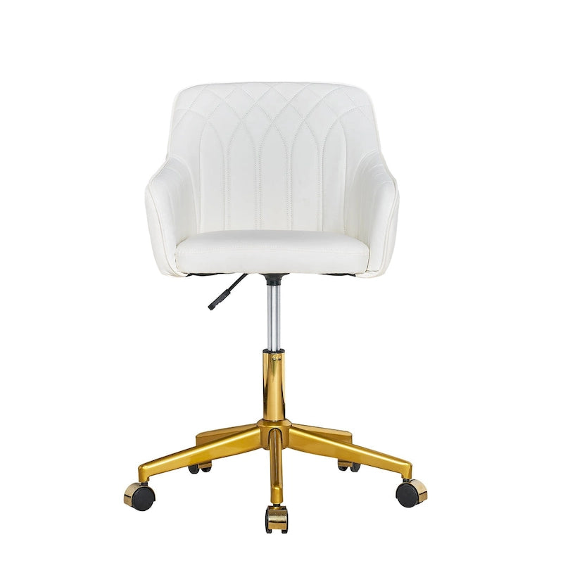 VECELO Chaises de bureau modernes réglables en hauteur, pivotantes à 360° avec base en métal