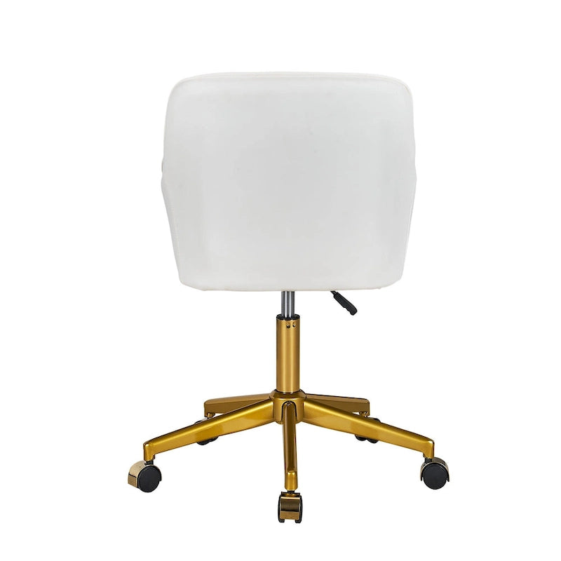 VECELO Chaises de bureau modernes réglables en hauteur, pivotantes à 360° avec base en métal