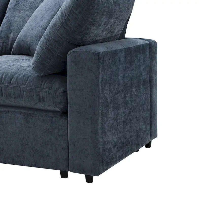 Modułowa sofa chmurowa w kształcie litery U z otomaną, rozkładana sofa z funkcją spania