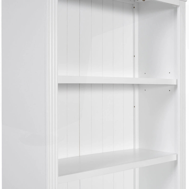 Bibliothèque haute polyvalente avec éclairage LED et plusieurs options de rangement pour la maison
